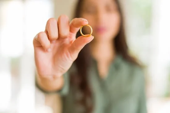 Woman showing wedding ring off