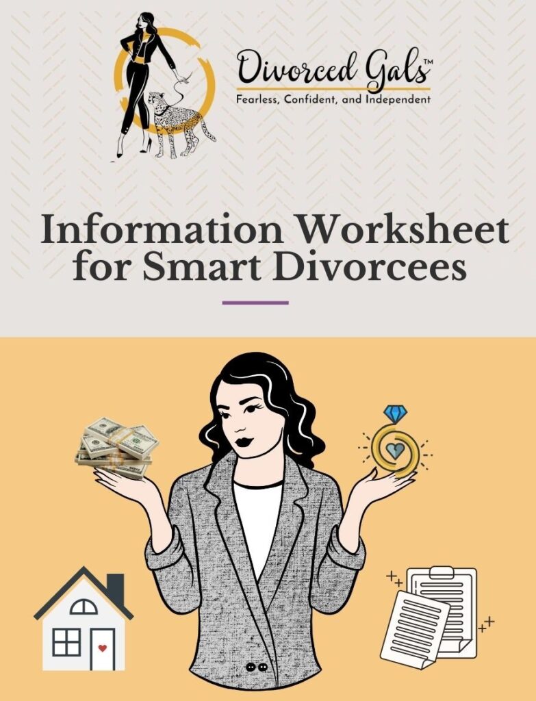 Divorce Information worksheet