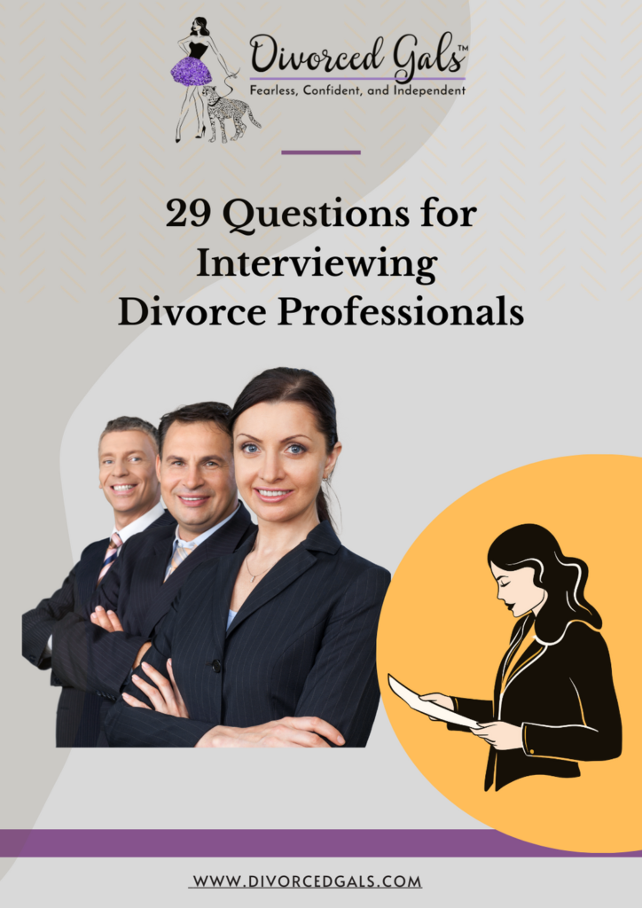 Questions for Interviewing Divorce Professionals